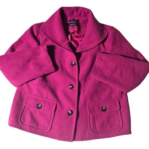 Evan-Picone Jackets & Blazers - Evan-Picone Pink Pea Coat Women's Size Medium